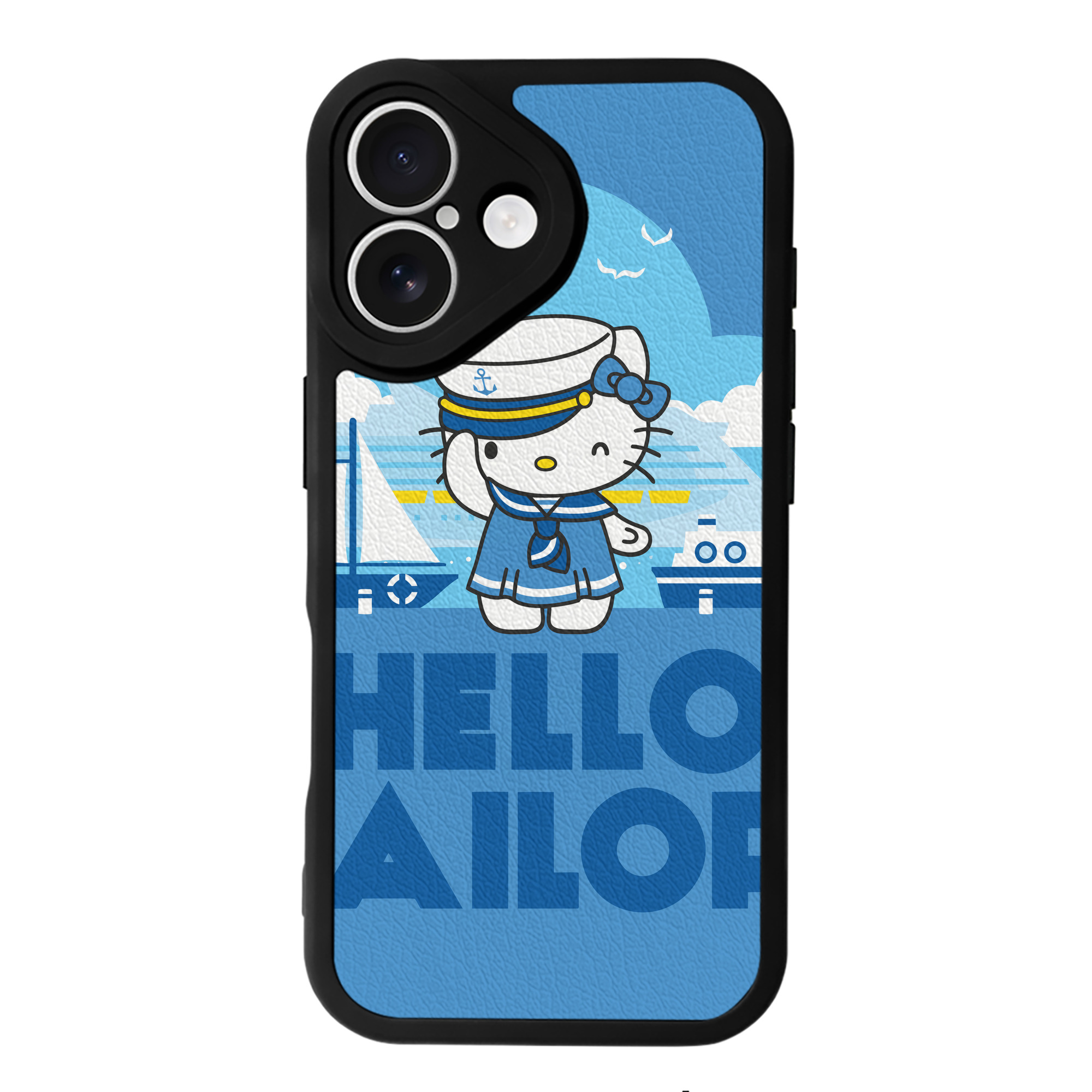 （画像用） Hello Kitty ハローキティ 【iPhone 16シリーズ対応】シリコンスマホケース（レザー調） 材質：シリコン